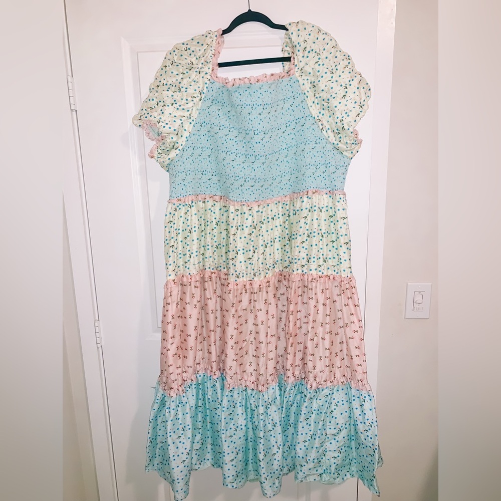 5X Ivy City Co Emily Pastel Floral Dress | Spring Collection